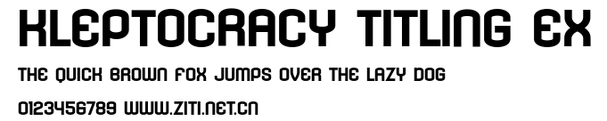 Kleptocracy Titling Ex.ttf字體轉換器圖片