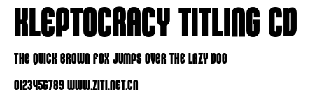 Kleptocracy Titling Cd.ttf字體轉換器圖片