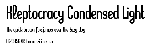 Kleptocracy Condensed Light.ttf字體轉換器圖片