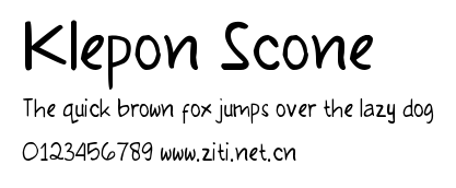 Klepon Scone.ttf字體轉換器圖片