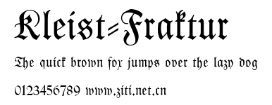 Kleist-Fraktur.ttf字體轉換器圖片