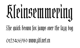 Kleinsemmering.ttf字體轉換器圖片
