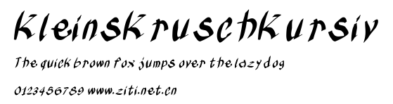 KleinsKruschKursiv.ttf字體轉換器圖片