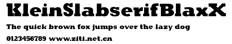 KleinSlabserifBlaxX.ttf字體轉換器圖片