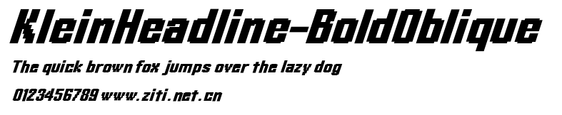 KleinHeadline-BoldOblique.ttf字體轉換器圖片