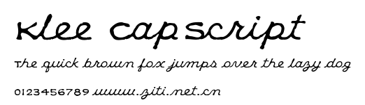Klee CapScript.otf字體轉換器圖片