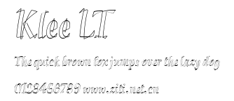 Klee LT.ttf字體轉換器圖片