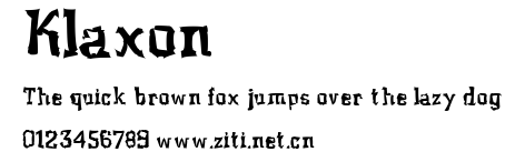 Klaxon.ttf字體轉換器圖片