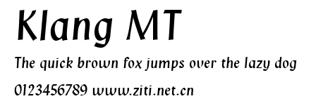 Klang MT.ttf字體轉換器圖片