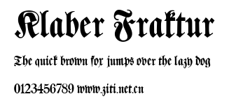 Klaber Fraktur.ttf字體轉換器圖片