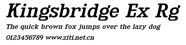 Kingsbridge Ex Rg.ttf字體轉換器圖片