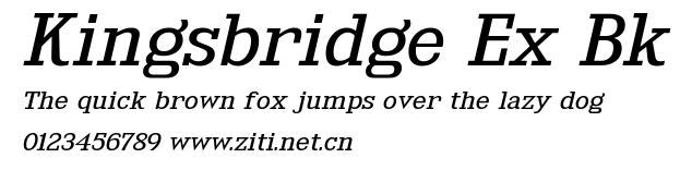 Kingsbridge Ex Bk.ttf字體轉換器圖片
