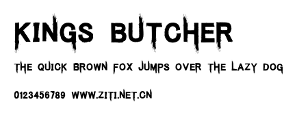 Kings Butcher.otf字體轉換器圖片