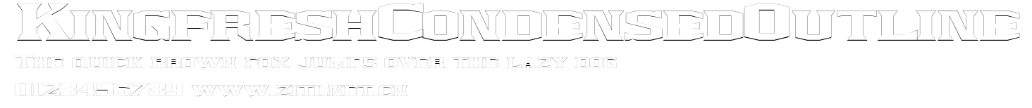 KingfreshCondensedOutline.ttf字體轉換器圖片