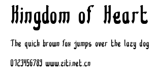 Kingdom of Heart.ttf字體轉換器圖片