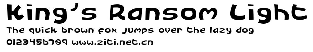 King's Ransom Light.ttf字體轉換器圖片