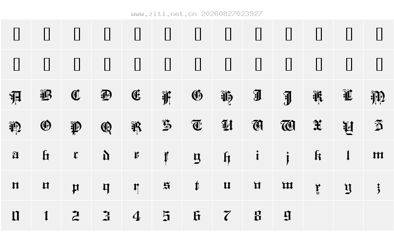 字符映射圖