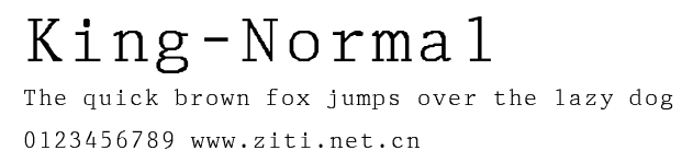 King-Normal.ttf字體轉換器圖片