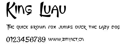 King Luau.ttf字體轉換器圖片