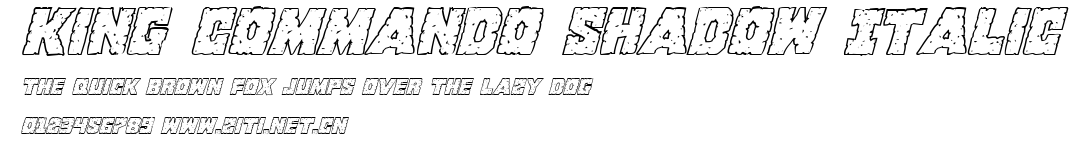 King Commando Shadow Italic.ttf字體轉換器圖片