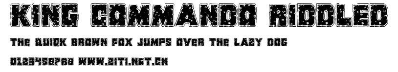 King Commando Riddled.ttf字體轉換器圖片