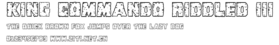 King Commando Riddled III.ttf字體轉換器圖片