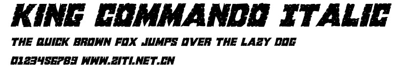 King Commando Italic.ttf字體轉換器圖片
