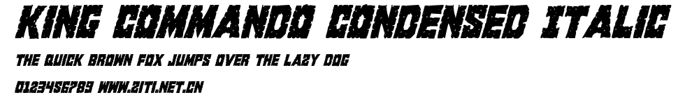 King Commando Condensed Italic.ttf字體轉換器圖片