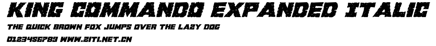 King Commando Expanded Italic.ttf字體轉換器圖片