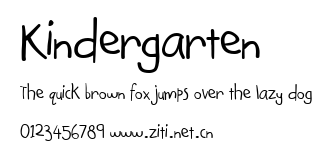Kindergarten.ttf字體轉換器圖片