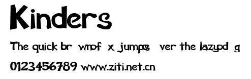 Kinders.ttf字體轉換器圖片