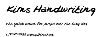 Kims Handwriting.ttf字體轉換器圖片