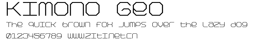 Kimono Geo.ttf字體轉換器圖片