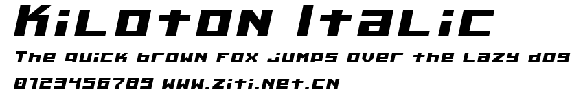 Kiloton Italic.ttf字體轉換器圖片