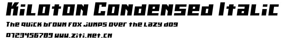 Kiloton Condensed Italic.ttf字體轉換器圖片