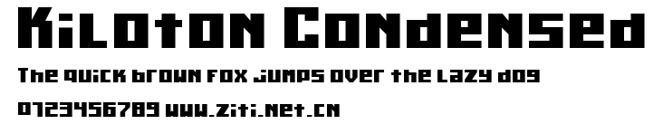 Kiloton Condensed.ttf字體轉換器圖片