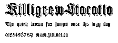 KilligrewStacatto.ttf字體轉換器圖片