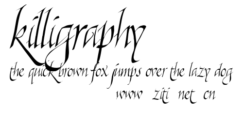 Killigraphy.ttf字體轉換器圖片