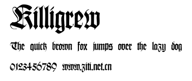 Killigrew.ttf字體轉換器圖片