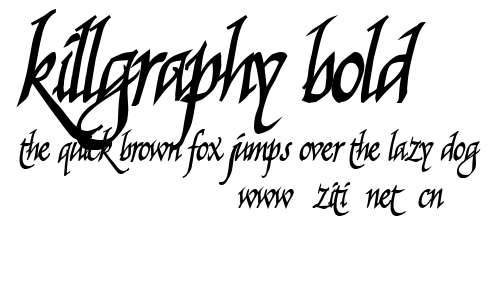 Killgraphy Bold.ttf字體轉換器圖片