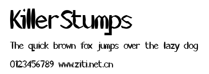 KillerStumps.ttf字體轉換器圖片
