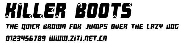 Killer boots.ttf字體轉換器圖片