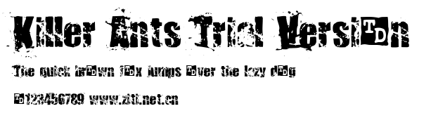 Killer Ants Trial Version.ttf字體轉換器圖片