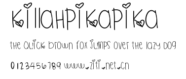 KillahPikaPika.ttf字體轉換器圖片