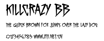 KillCrazy BB.ttf字體轉換器圖片