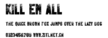 Kill Em All.ttf字體轉換器圖片