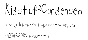 KidstuffCondensed.ttf字體轉換器圖片