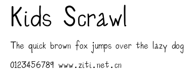 Kids Scrawl.ttf字體轉換器圖片