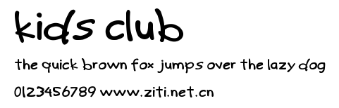 Kids Club.ttf字體轉換器圖片