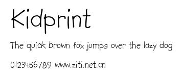Kidprint.ttf字體轉換器圖片